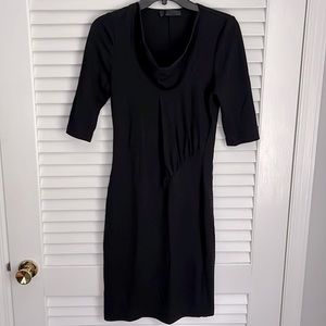 GENDER BIAS LIMITED EDITION MIDI BLACK JERSEY DRESS